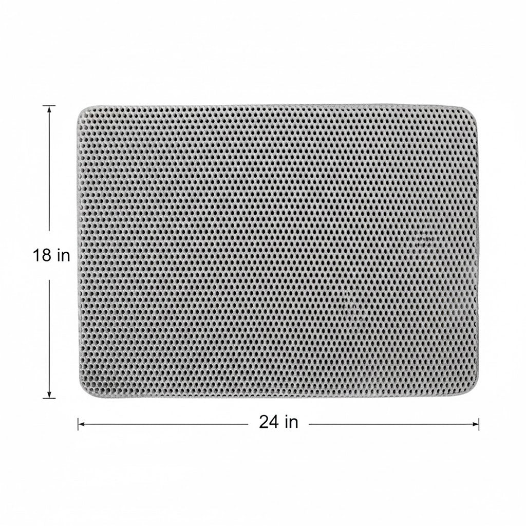 Anna-Kaci Cat Litter Trapping Mat 24*18in Double Layer Honeycomb Design Soft EVA Non Slip Easy Clean
