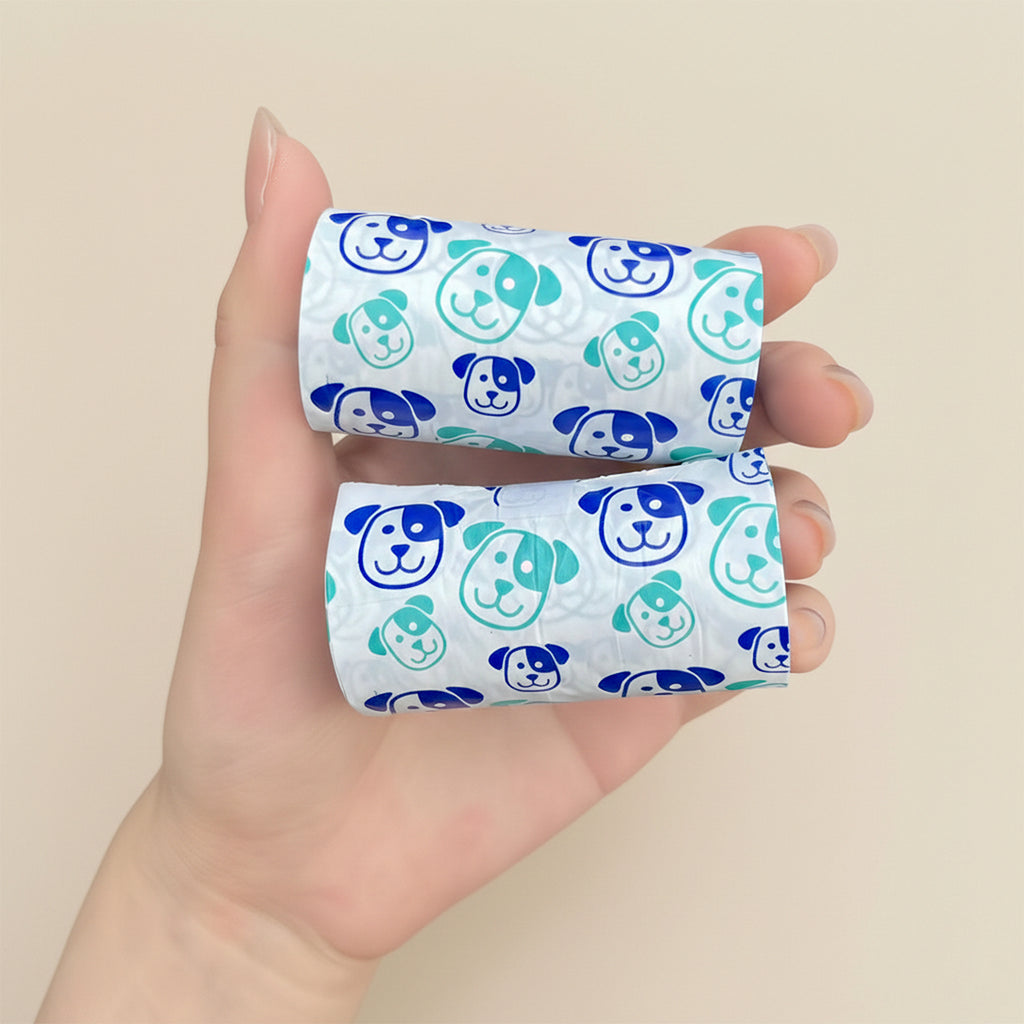 Anna-Kaci Dog Waste Bags 240 Bags in 16 Rolls Printed Easy Tear Leakproof Pet Cleanup Bags