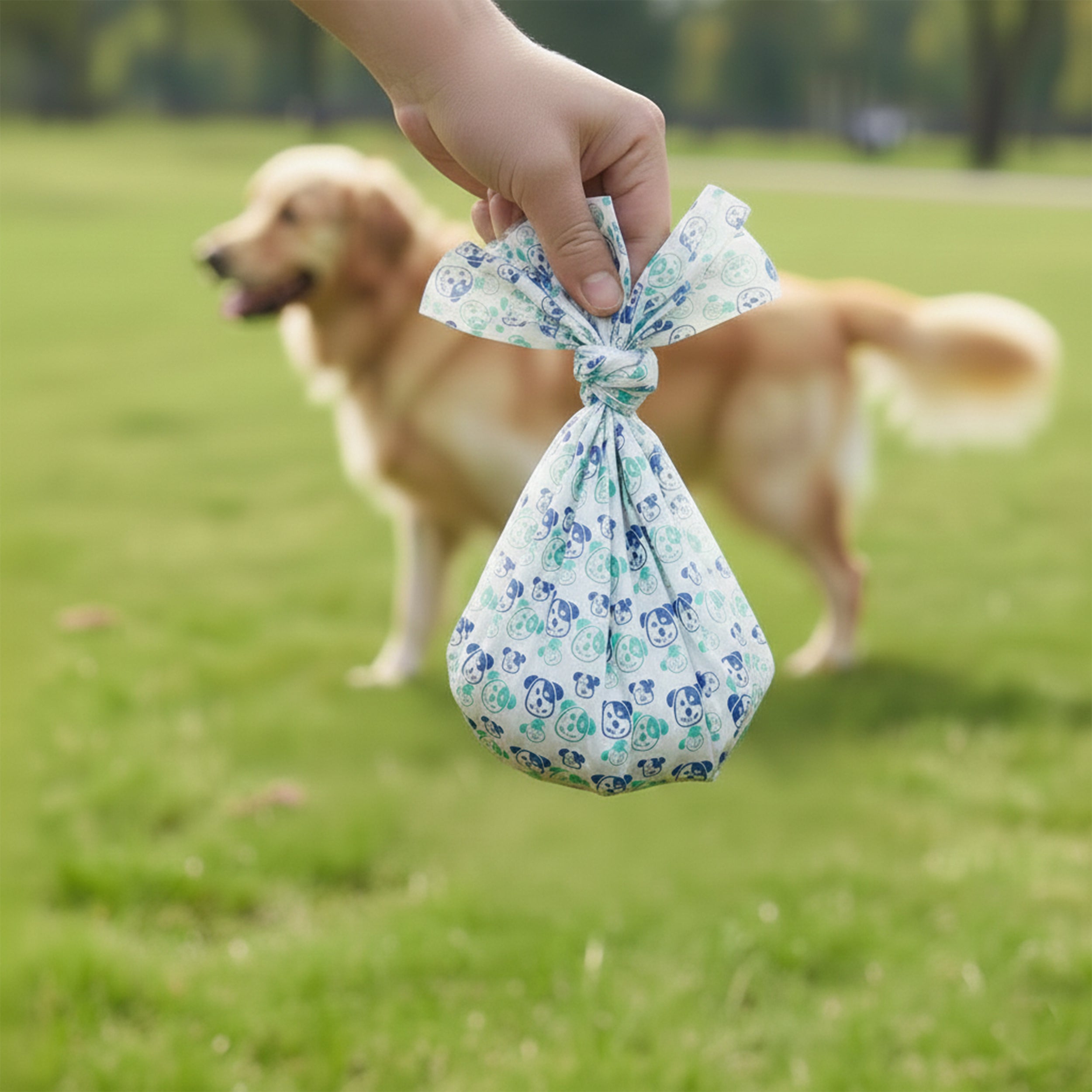 Anna-Kaci Dog Waste Bags 240 Bags in 16 Rolls Printed Easy Tear Leakproof Pet Cleanup Bags