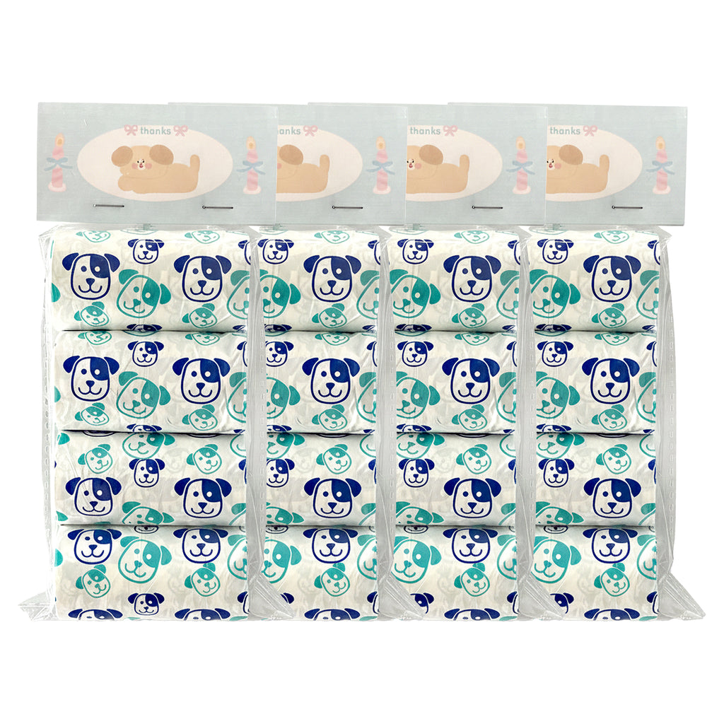 Anna-Kaci Dog Waste Bags 240 Bags in 16 Rolls Printed Easy Tear Leakproof Pet Cleanup Bags