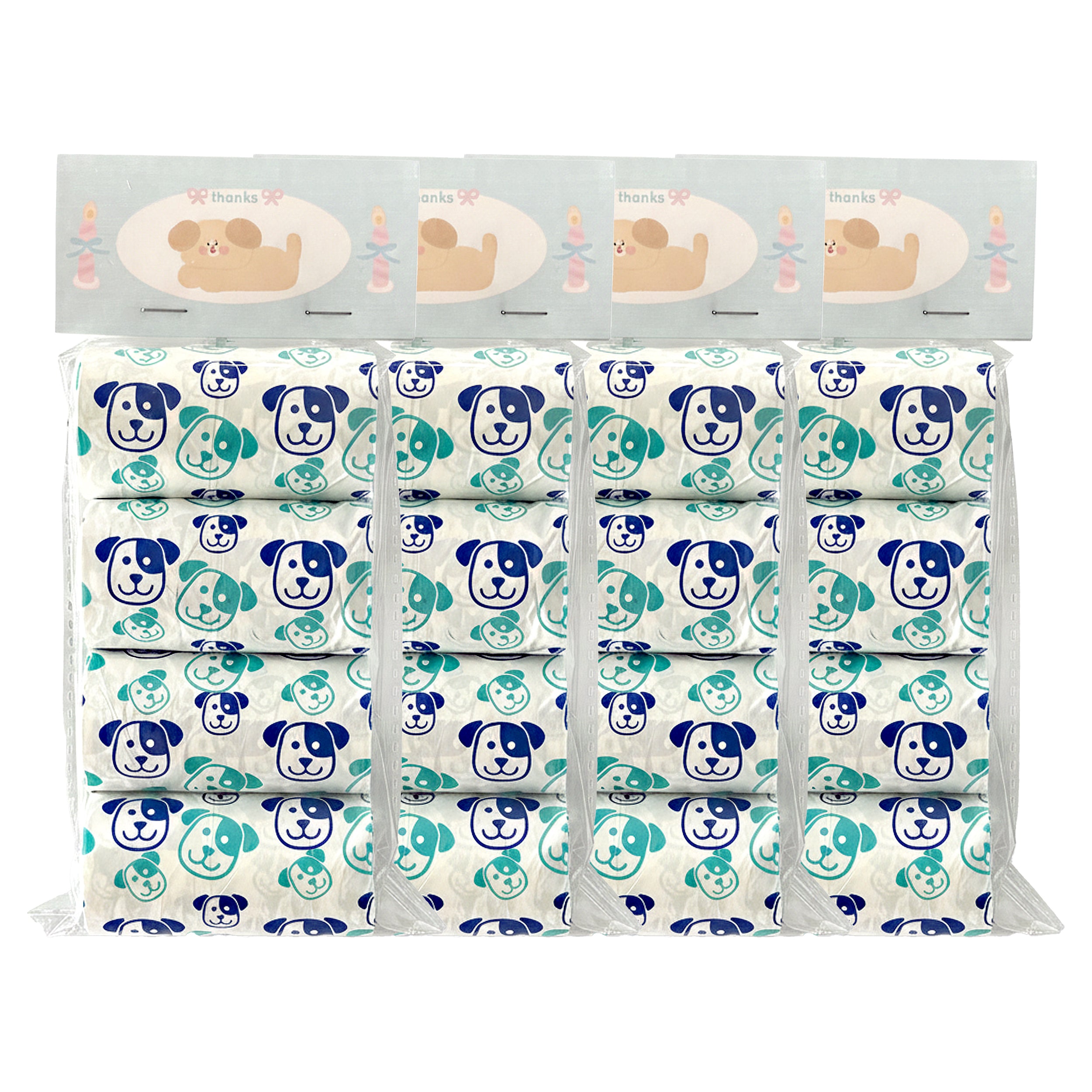 Anna-Kaci Dog Waste Bags 240 Bags in 16 Rolls Printed Easy Tear Leakproof Pet Cleanup Bags