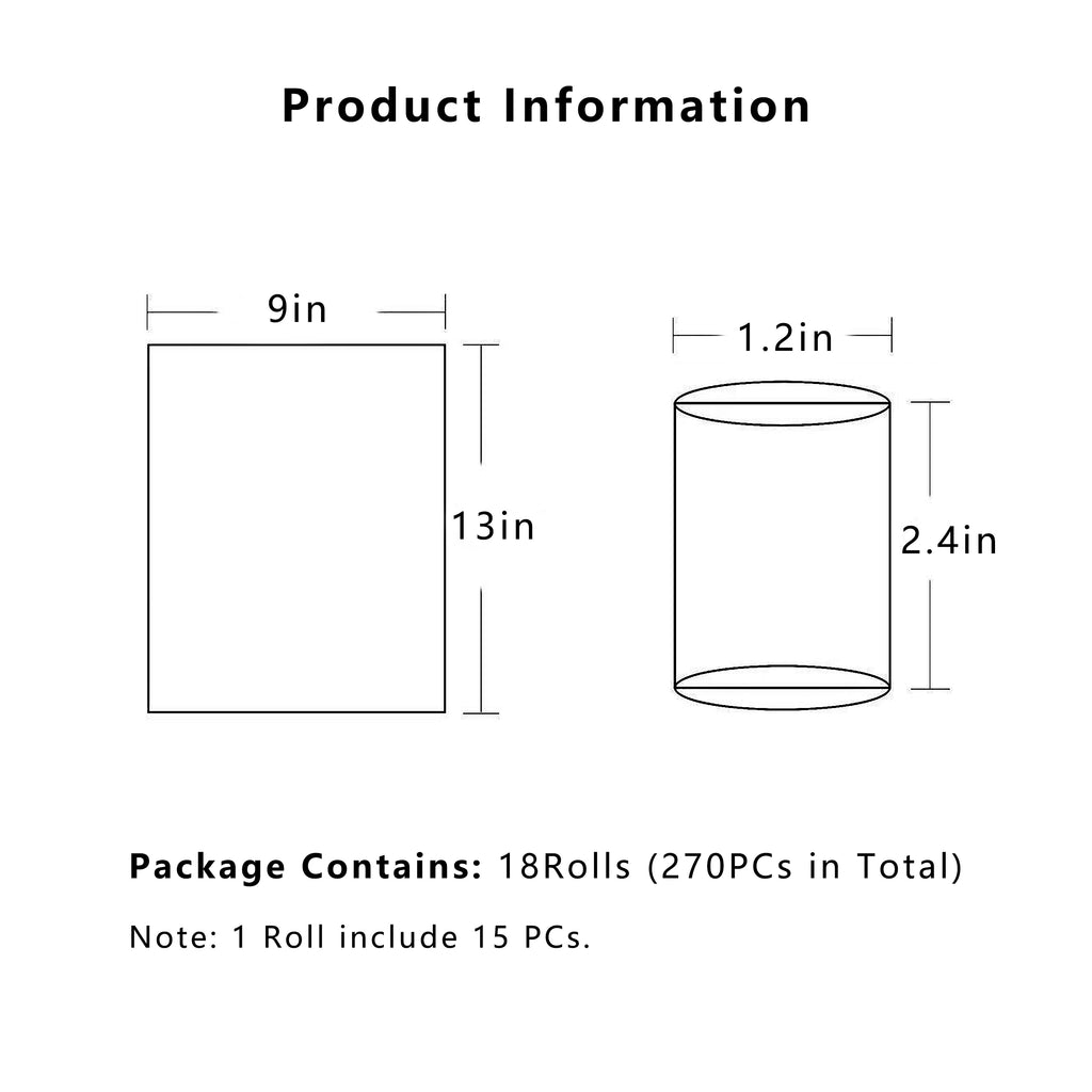Anna-Kaci Biodegradable Dog Waste Bags 270 Bags in 18 Rolls Leakproof Easy Tear Pet Cleanup Bags