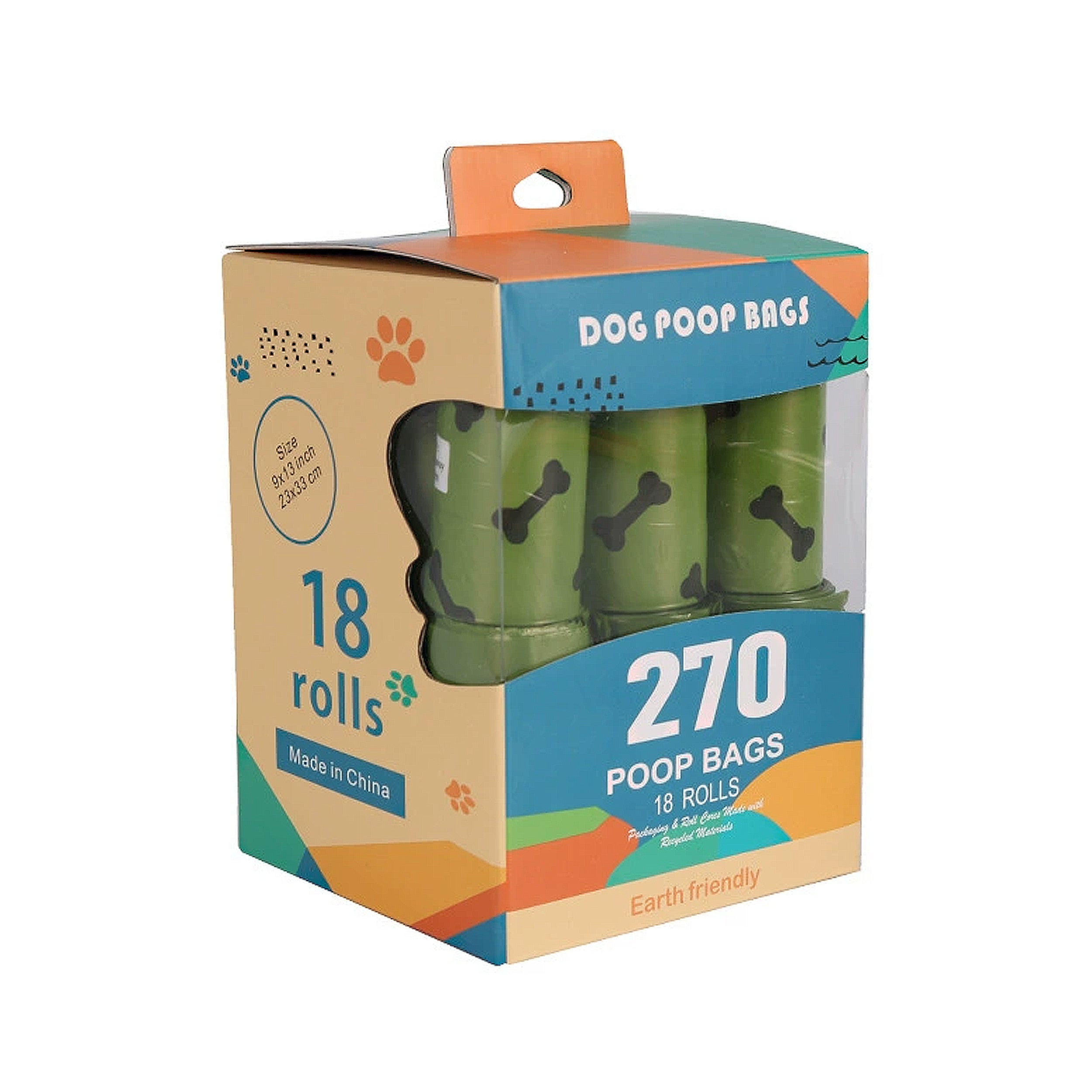 Anna-Kaci Biodegradable Dog Waste Bags 270 Bags in 18 Rolls Leakproof Easy Tear Pet Cleanup Bags