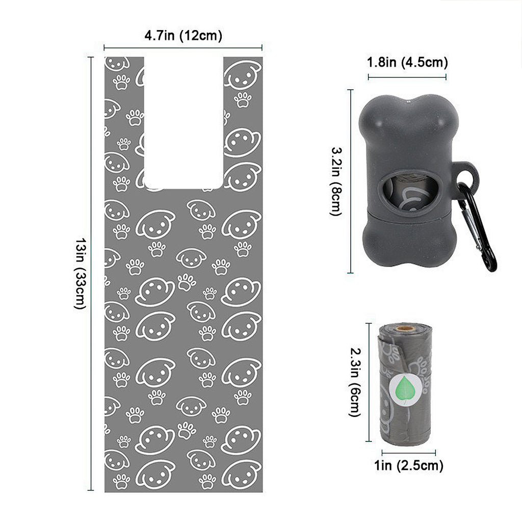 Anna-Kaci Dog Waste Bags 240 Bags in 16 Rolls with Dispenser Leakproof Pet Trash Bags with Easy Tie Handle