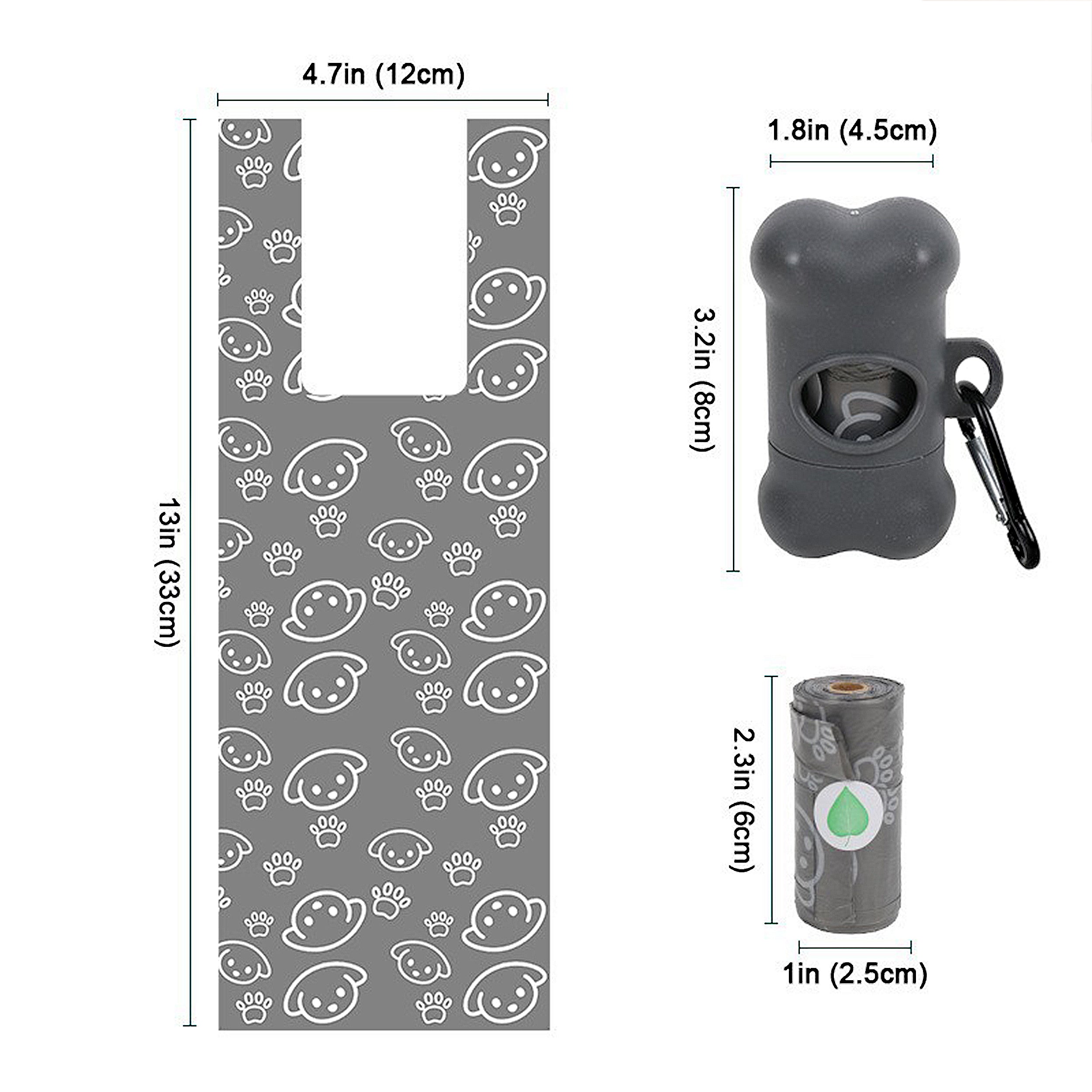 Anna-Kaci Dog Waste Bags 240 Bags in 16 Rolls with Dispenser Leakproof Pet Trash Bags with Easy Tie Handle