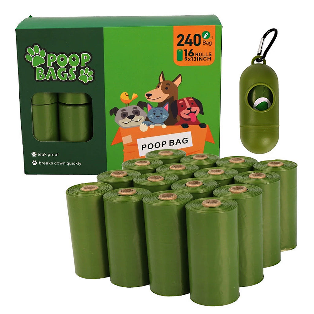 Anna-Kaci Biodegradable Dog Waste Bags Leakproof Easy Tear Pet Cleanup Bags with Dispenser
