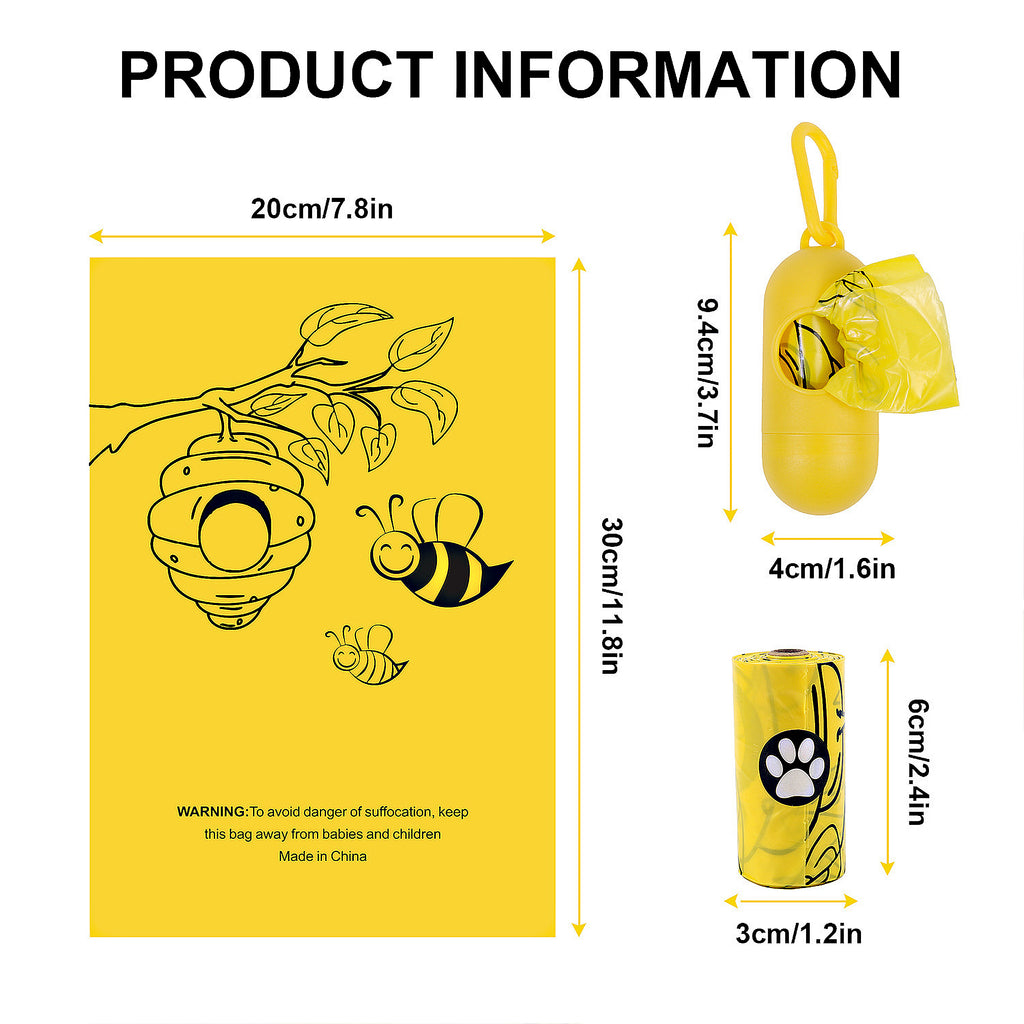 Anna-Kaci Biodegradable Dog Waste Bags with Dispenser Leakproof Easy Tear Printed Pet Trash Bags
