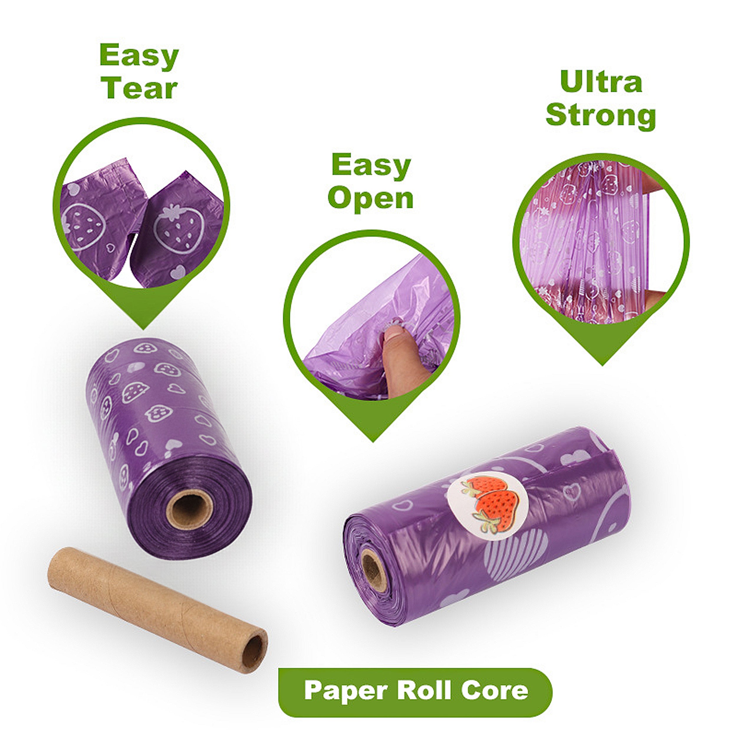 Anna-Kaci Biodegradable Dog Waste Bags 240 Bags in 16 Rolls with Dispenser Leakproof Easy Tear Cleanup Bags