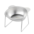 Anna-Kaci Elevated Stainless Steel Cat Bowl with 15 Degree Tilt and Stable Stand