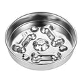 Anna-Kaci Stainless Steel Dog Slow Feeder Bowl with Raised Design