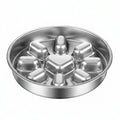 Anna-Kaci Stainless Steel Slow Feeder Dog Bowl with Anti-Gulp Design, Wide Rim, Easy Clean