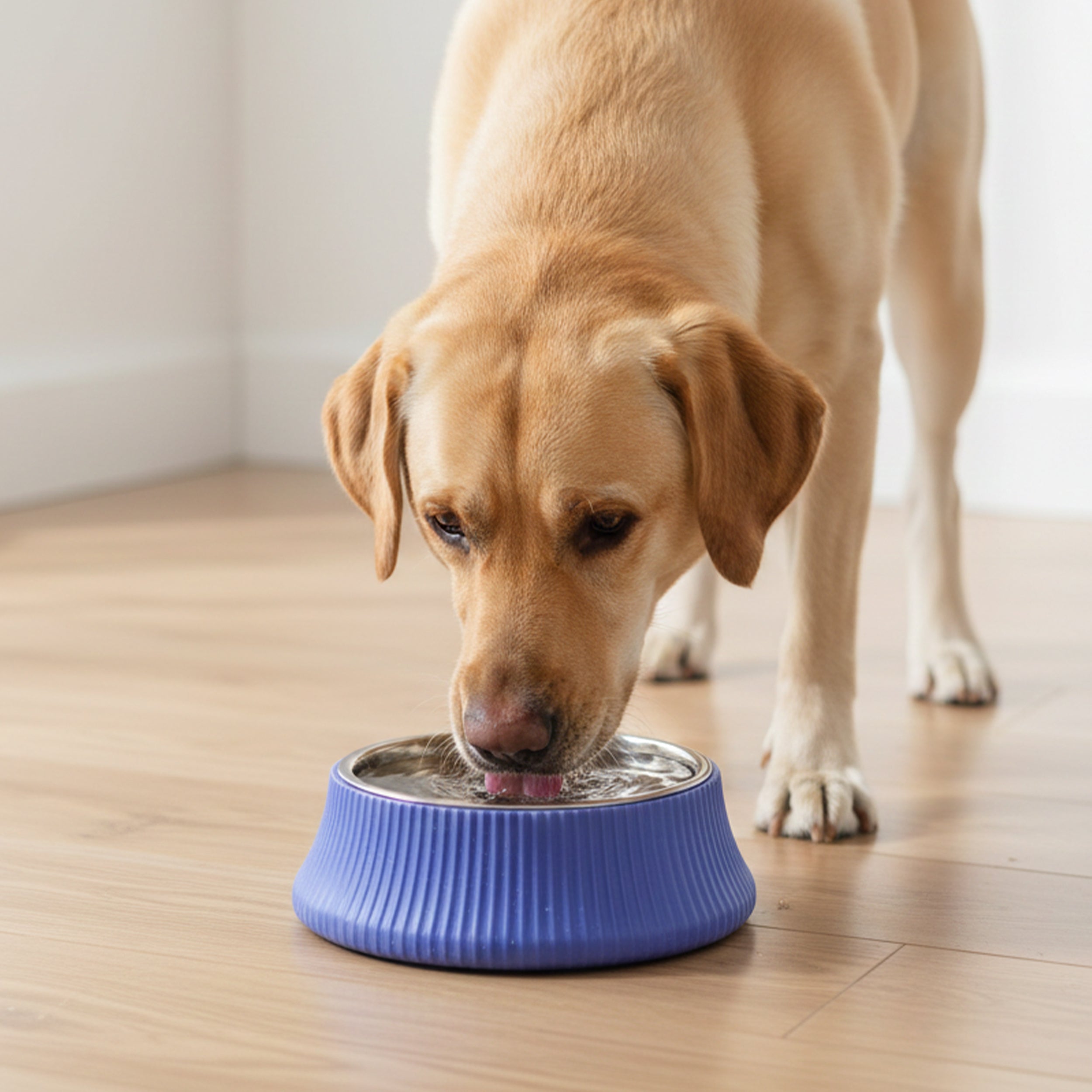 Anna-Kaci Stainless Steel Dog Bowl with Non-Slip Base, Square Feeding Bowl for Food and Water
