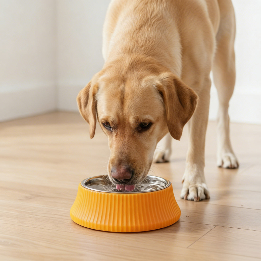 Anna-Kaci Stainless Steel Dog Bowl with Non-Slip Base, Square Feeding Bowl for Food and Water