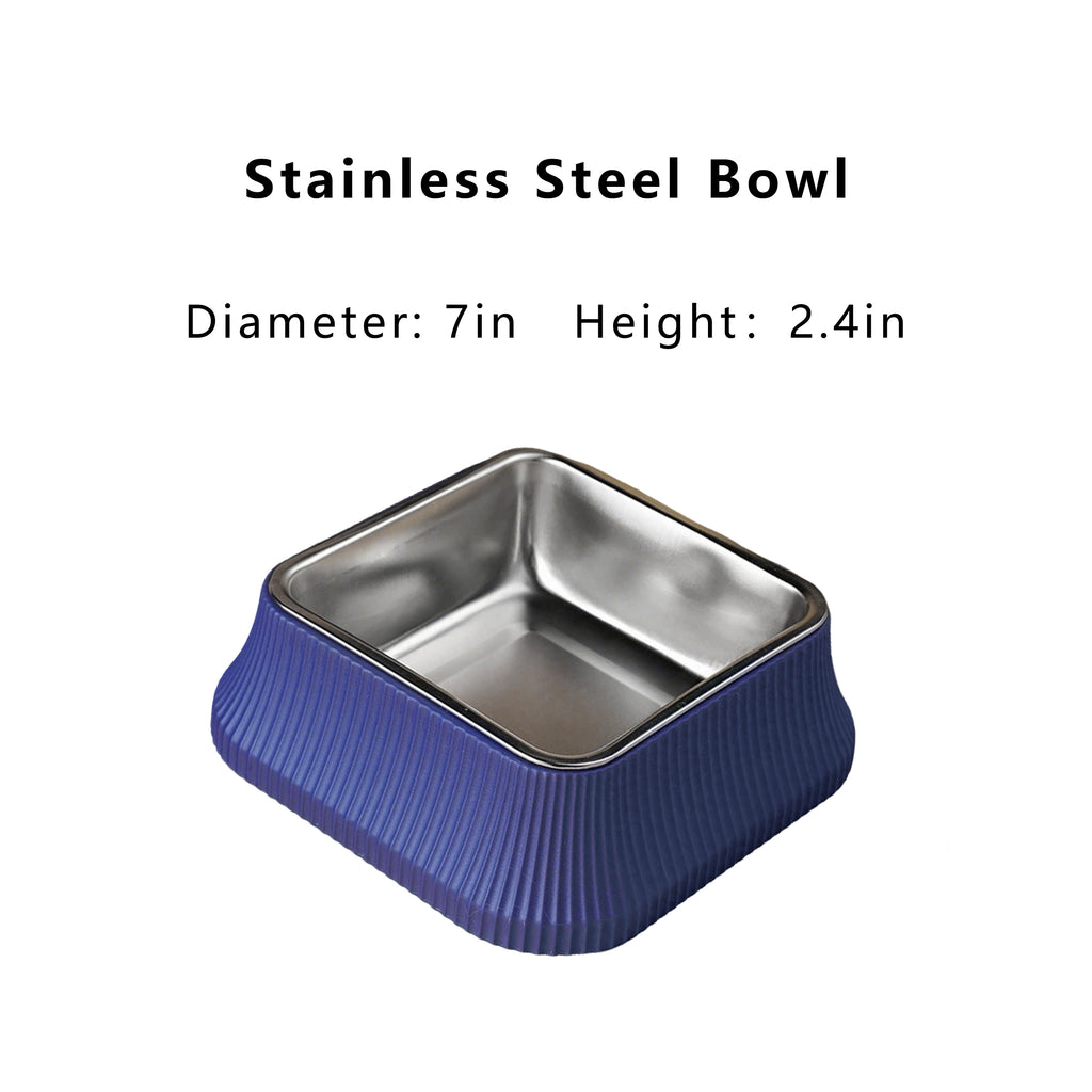 Anna-Kaci Stainless Steel Dog Bowl with Non-Slip Base and Removable Inner Bowl