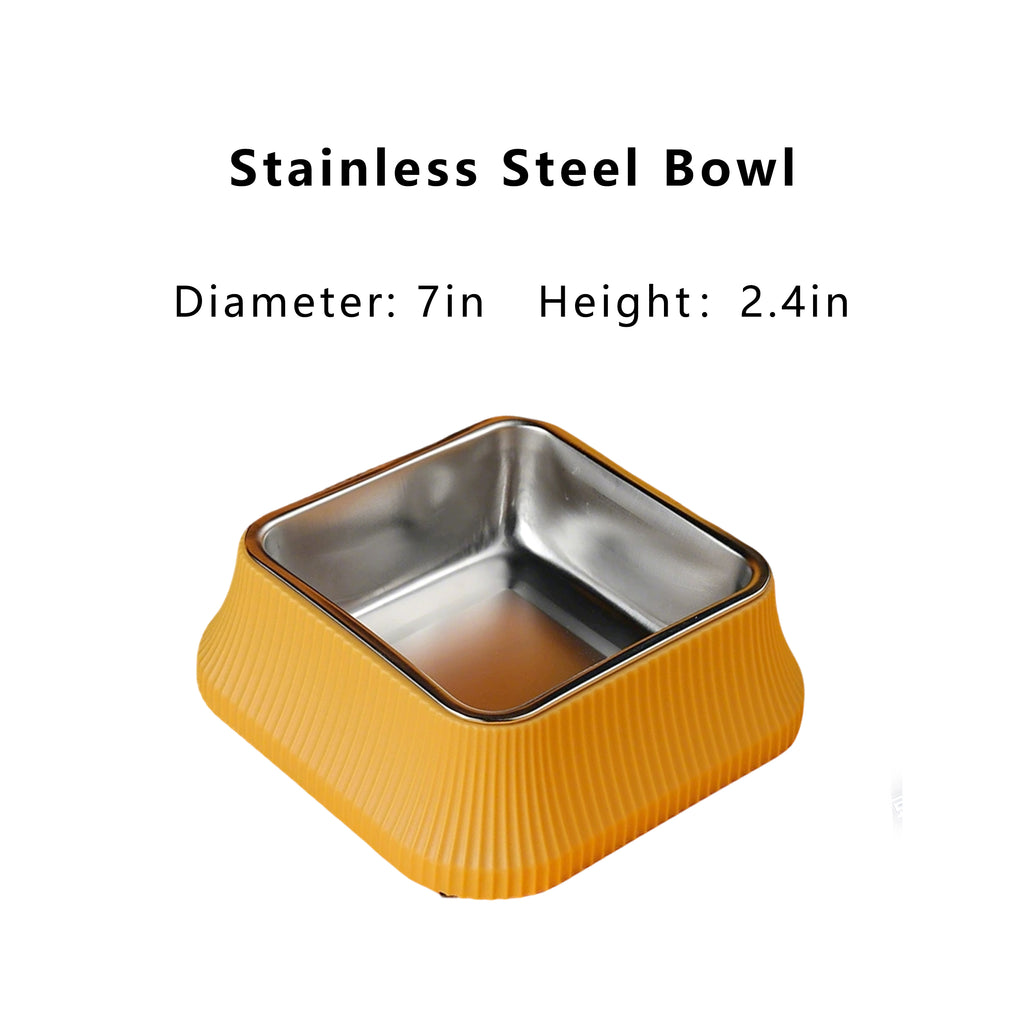 Anna-Kaci Stainless Steel Dog Bowl with Non-Slip Base and Removable Inner Bowl