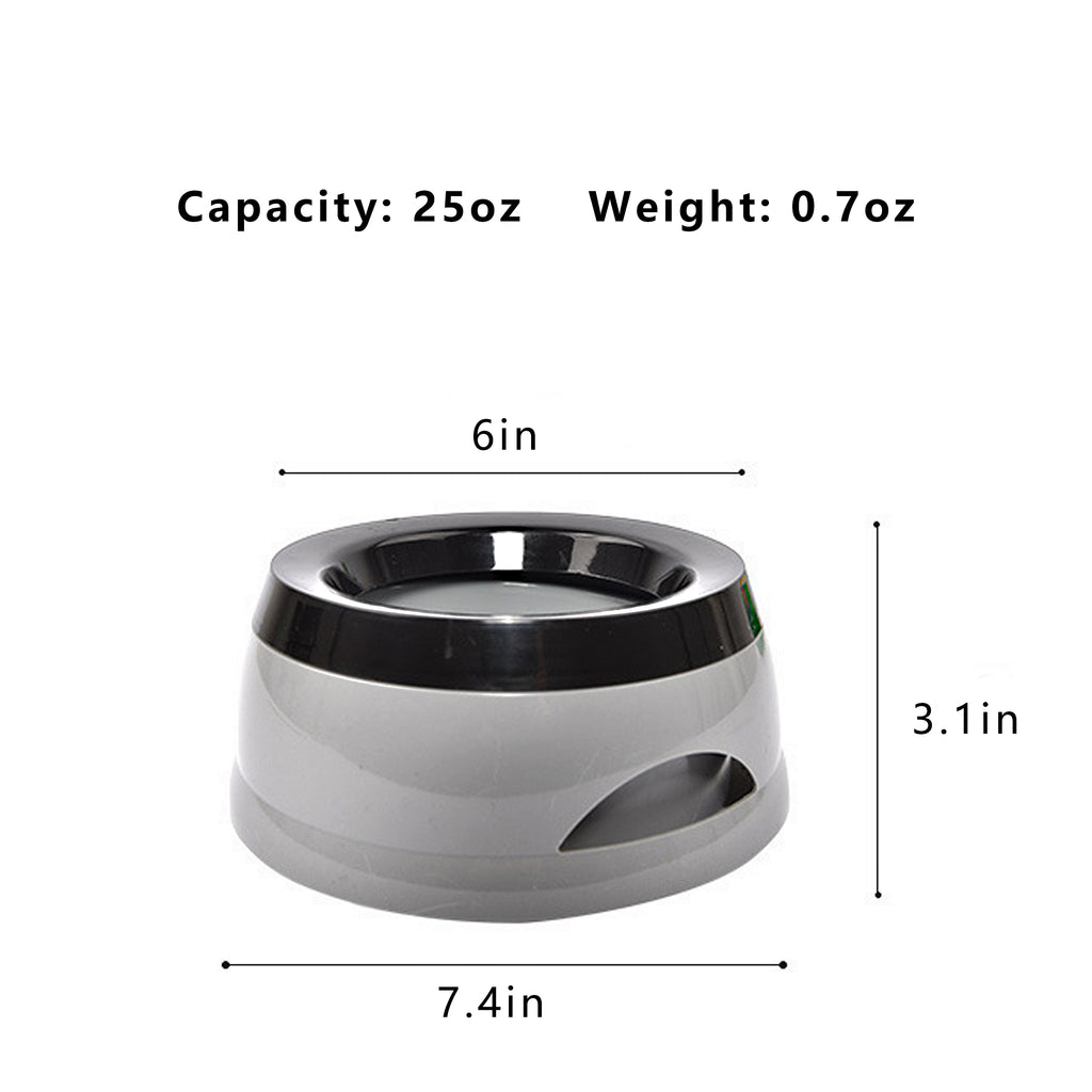 Anna-Kaci Non Spill Dog Water Bowl with Floating Disk 25 oz Car Travel Pet Water Bowl