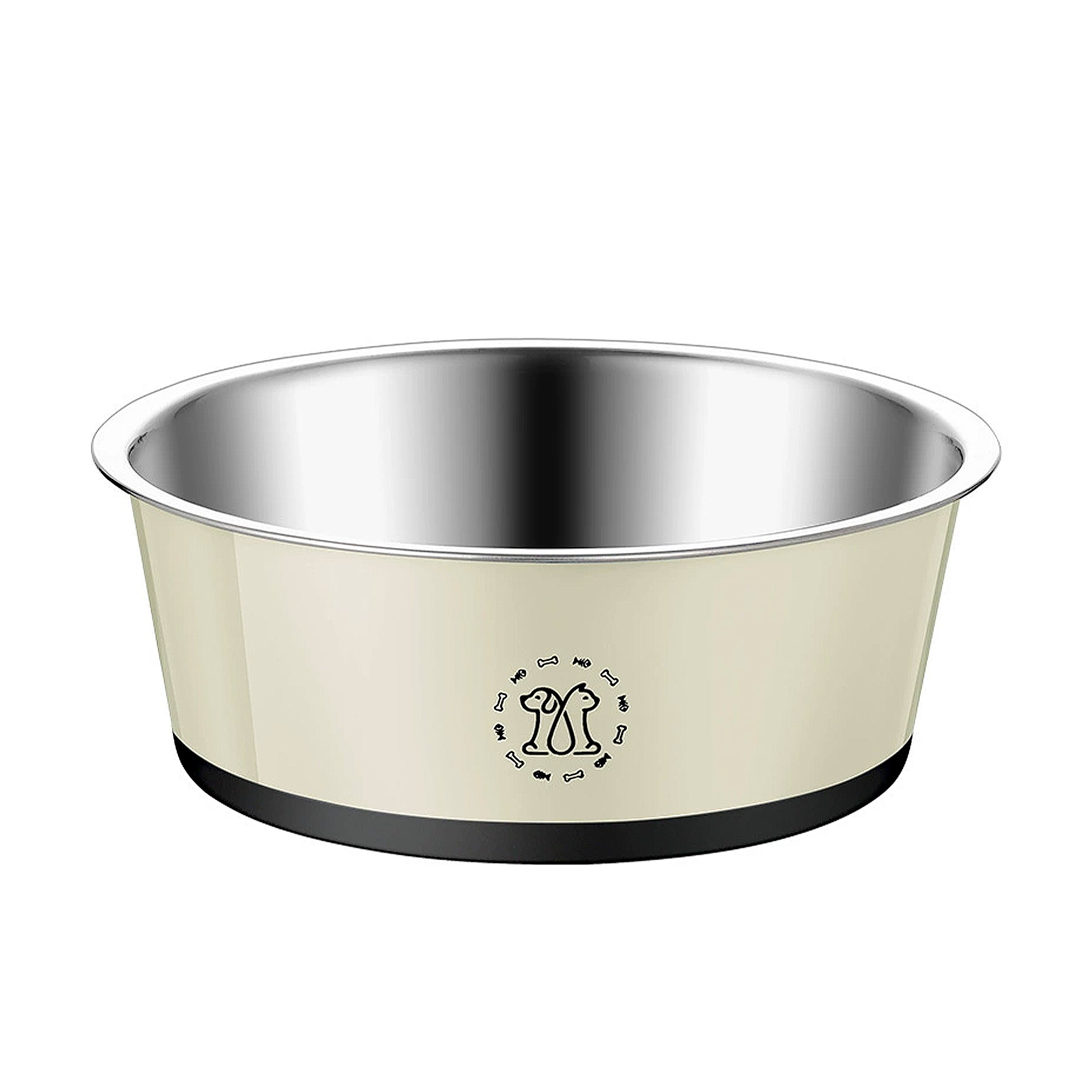 Anna-Kaci Stainless Steel Dog Bowls with Non Slip Base Easy Clean Design