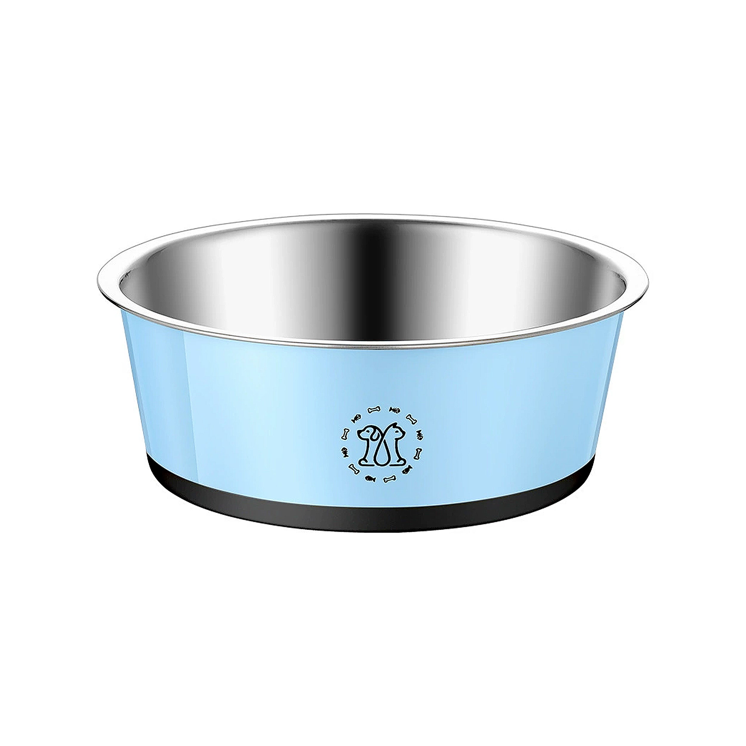 Anna-Kaci Stainless Steel Dog Bowls with Non Slip Base Easy Clean Design