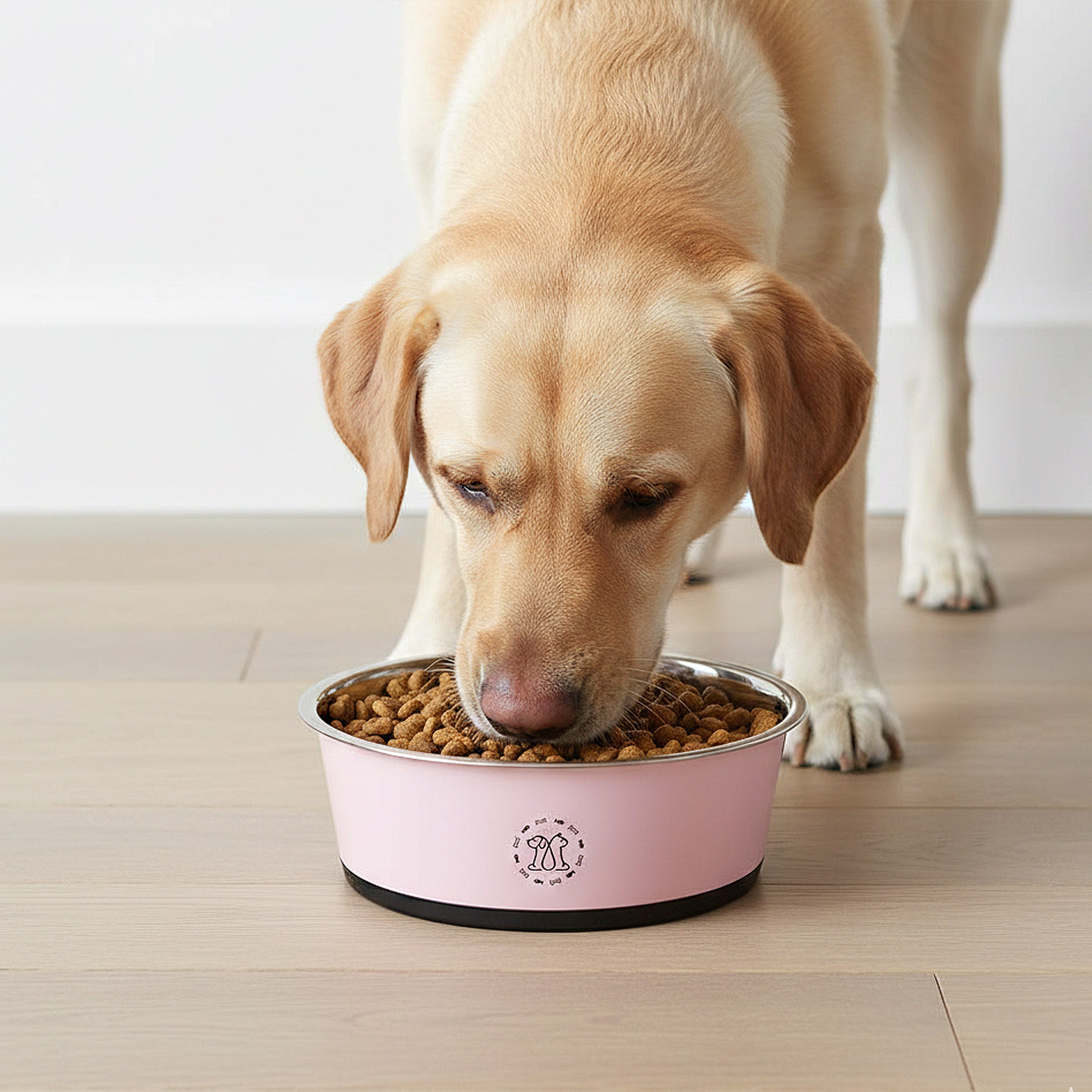 Anna-Kaci Stainless Steel Dog Bowls with Non Slip Base Easy Clean Design