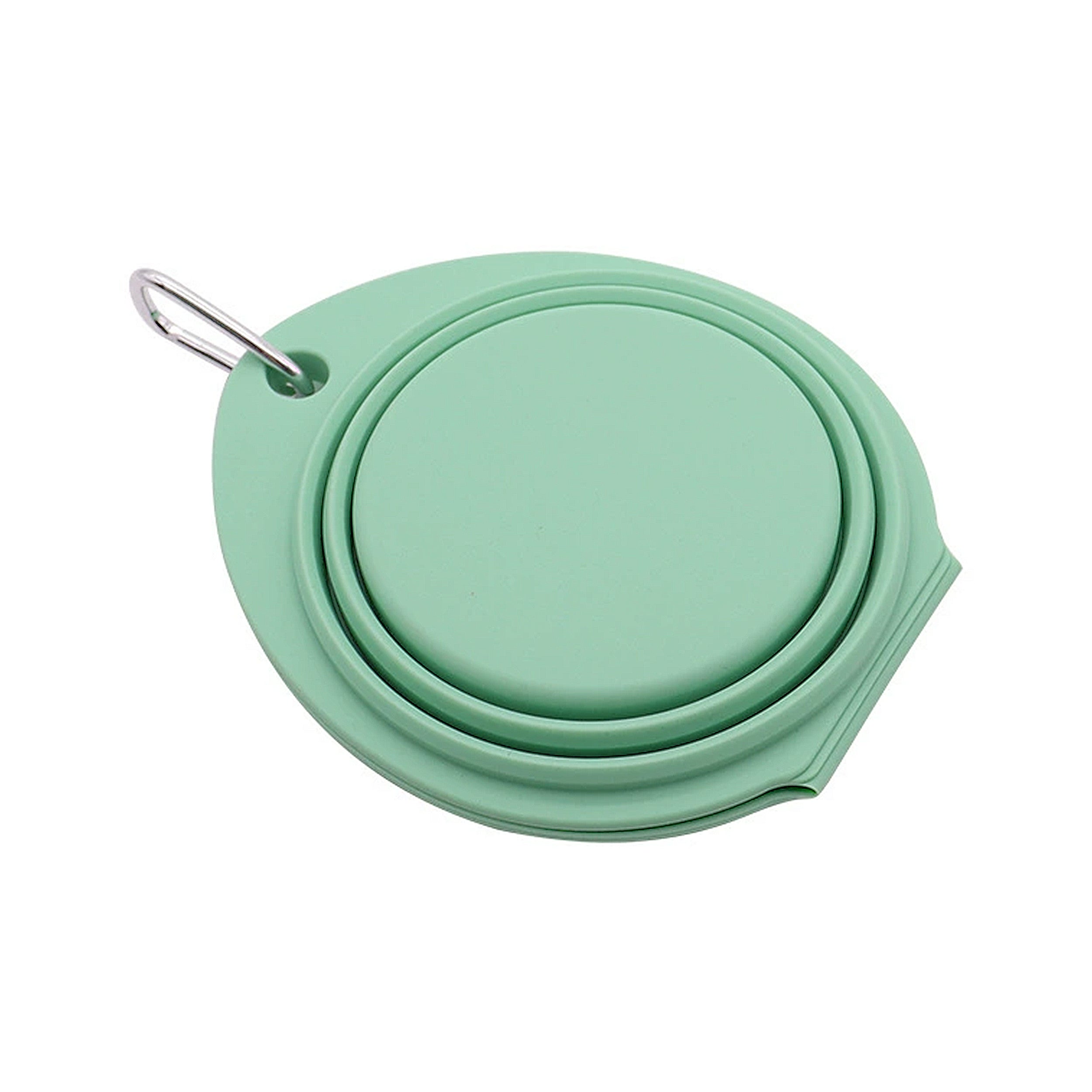 Anna-Kaci Collapsible Silicone Double Pet Bowl with Clip, Lightweight Travel Food and Water Feeder