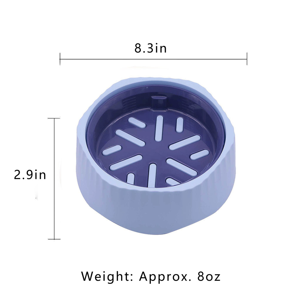 Anna-Kaci Pet Slow Feeder Bowl with Removable Insert, Non-Slip Base, Convertible Design