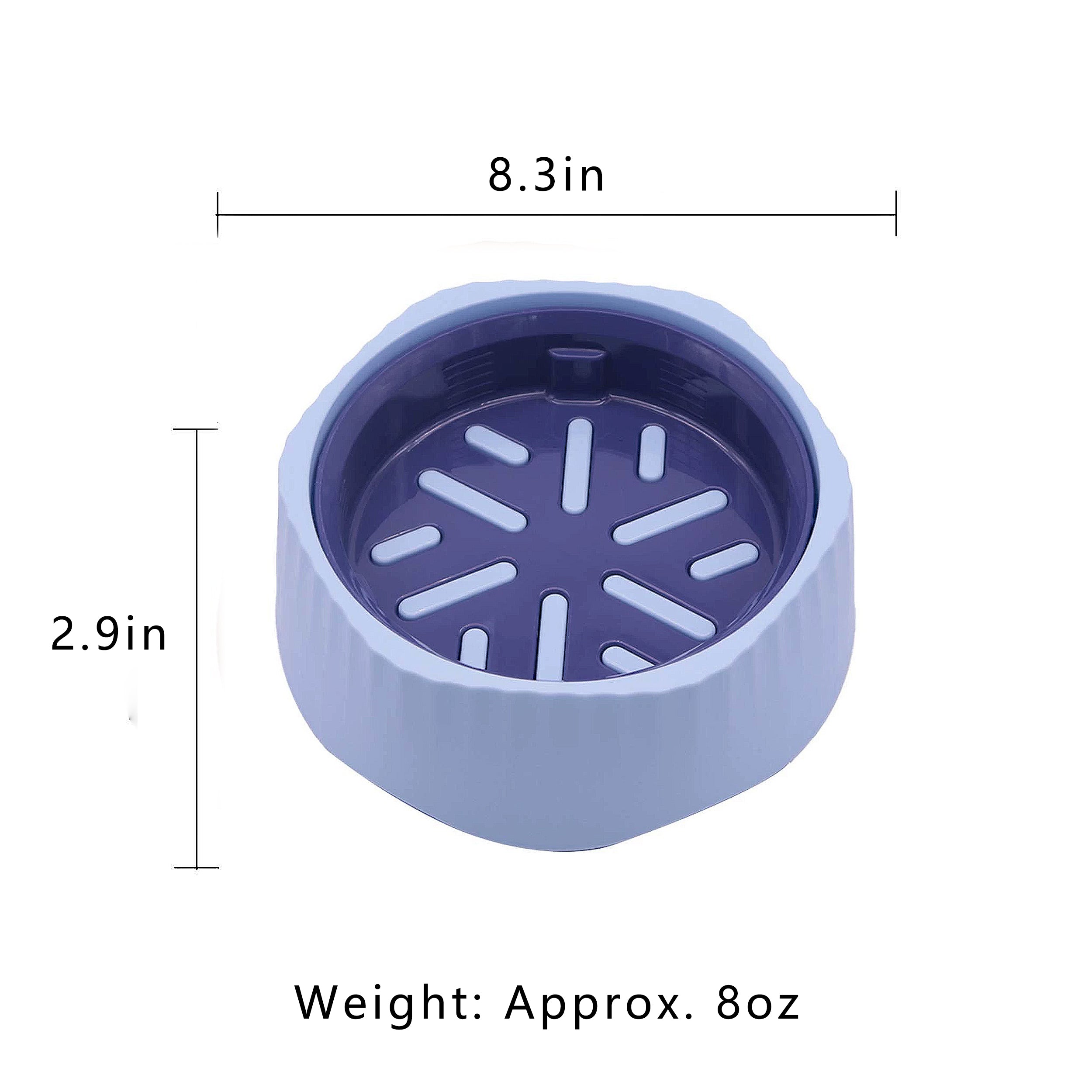 Anna-Kaci Pet Slow Feeder Bowl with Removable Insert, Non-Slip Base, Convertible Design