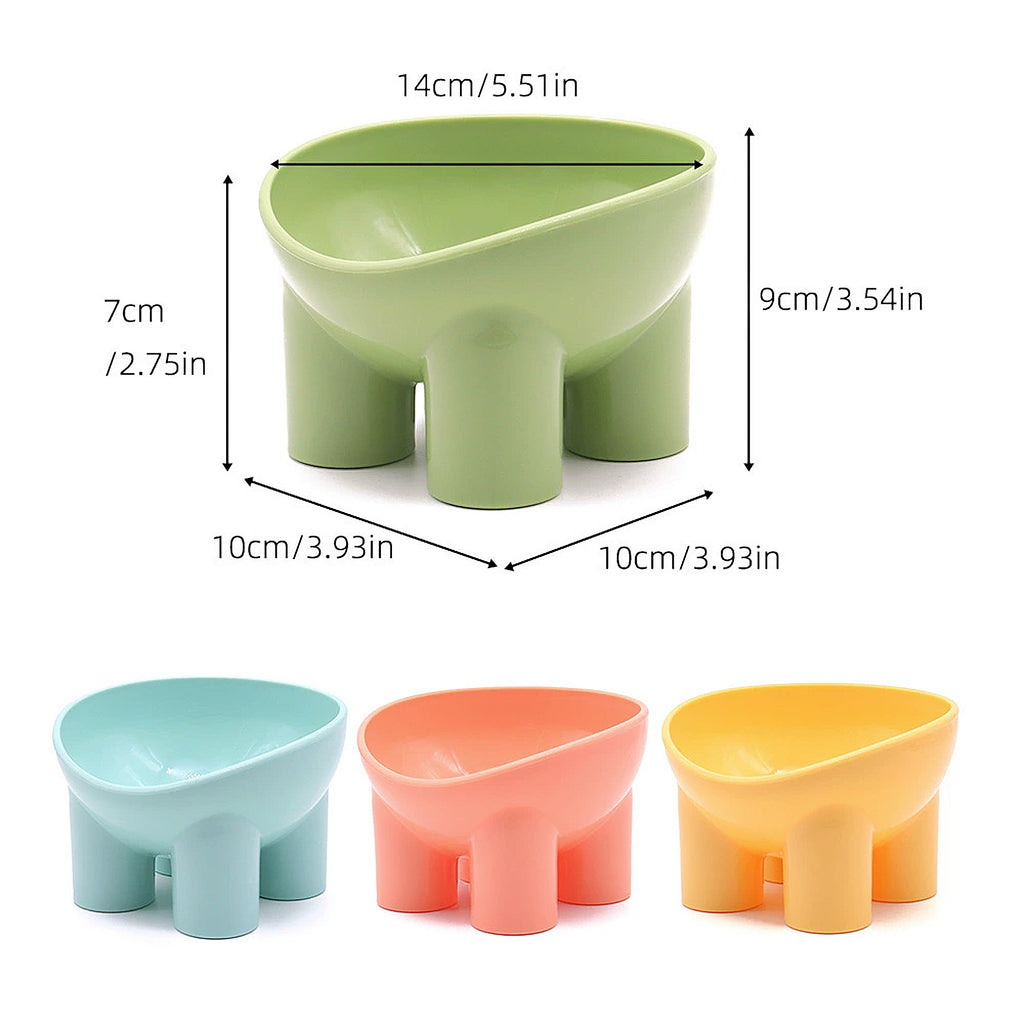 Anna-Kaci Elevated Tilted Cat Food Bowl with Raised Base for Comfortable Feeding