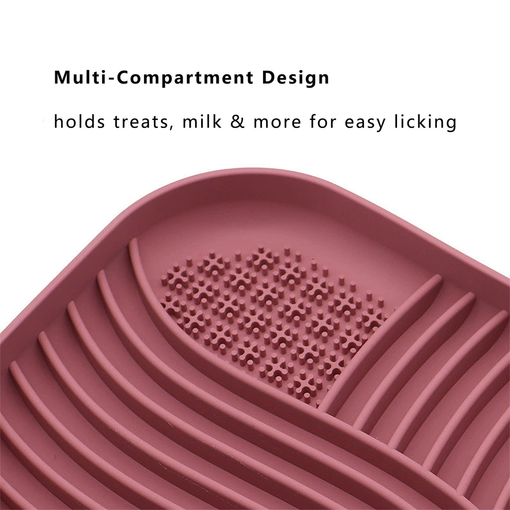 Anna-Kaci Pet Slow Feeder Licking Mat with Suction Base Silicone Feeding Pad for Dogs and Cats