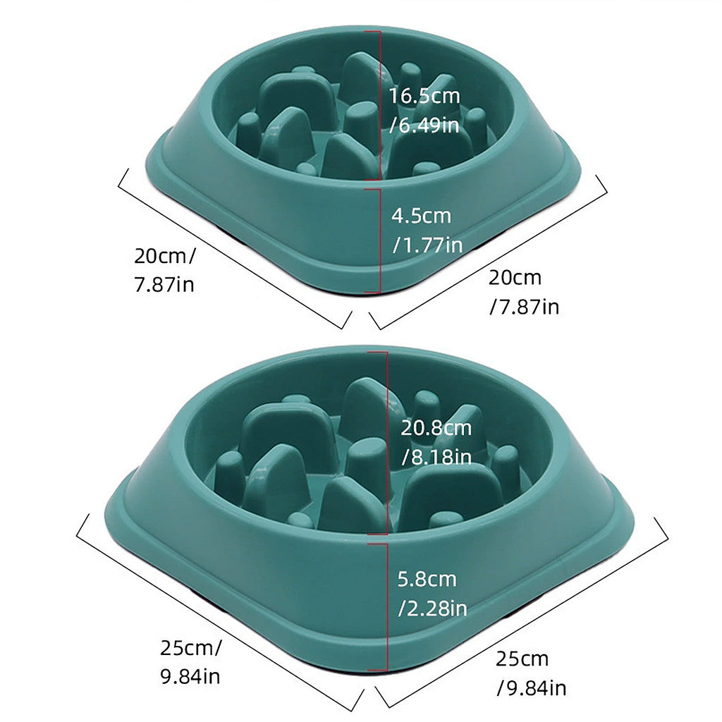 Anna-Kaci Slow Feeder Dog Bowl with Non-Slip Base Helps Reduce Fast Eating