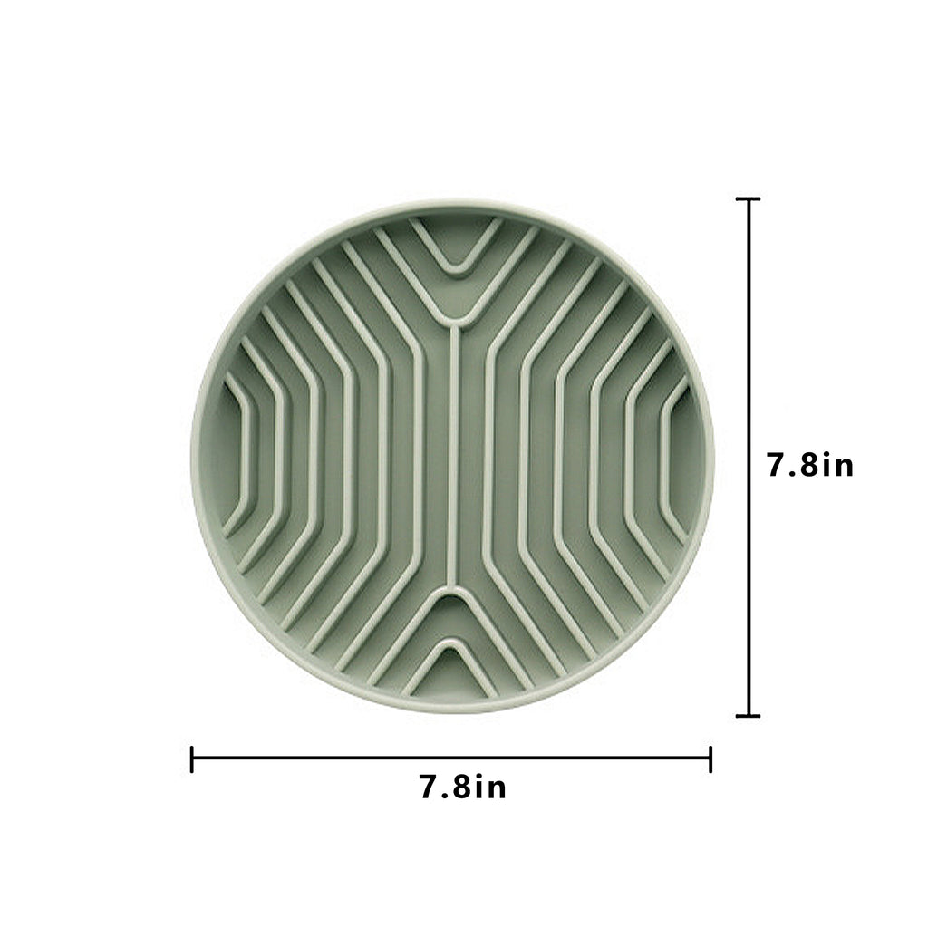Anna-Kaci Pet Slow Feeder Bowl with Non Slip Base Silicone Licking Mat Design for Cats and Dogs