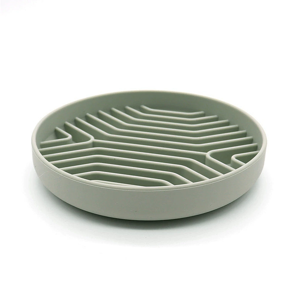 Anna-Kaci Pet Slow Feeder Bowl with Non Slip Base Silicone Licking Mat Design for Cats and Dogs