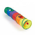 Anna-Kaci Cat Tunnel Toy with Crinkle Fabric Peek Hole and Hanging Ball Collapsible Indoor Cat Play Tunnel