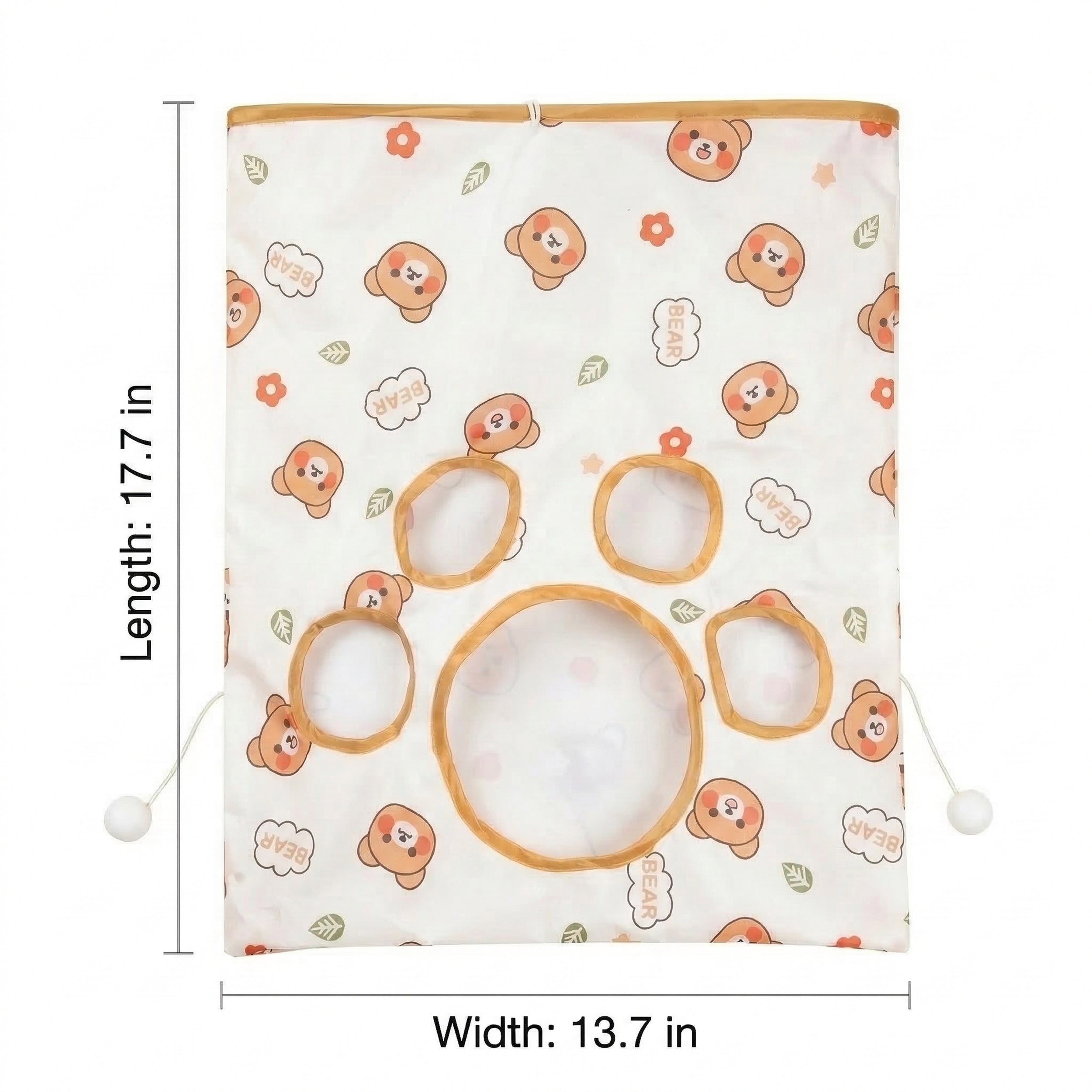 Anna-Kaci Interactive Cat Crinkle Bag Toy with Peek Holes Indoor Cat Hide and Seek Tunnel Toy