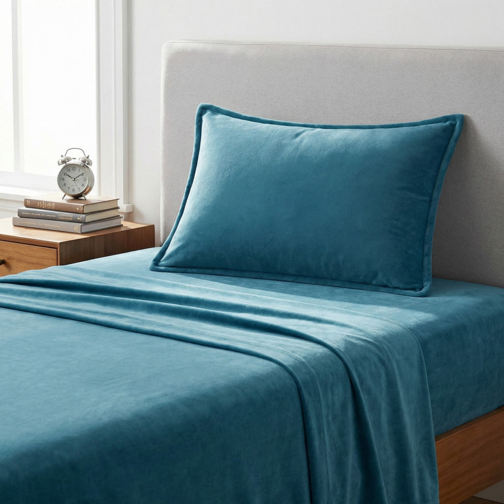 Anna-Kaci 2-Pack Solid Pillowcases with Envelope Closure Decorative Sleep Cover Set 18.9x29in