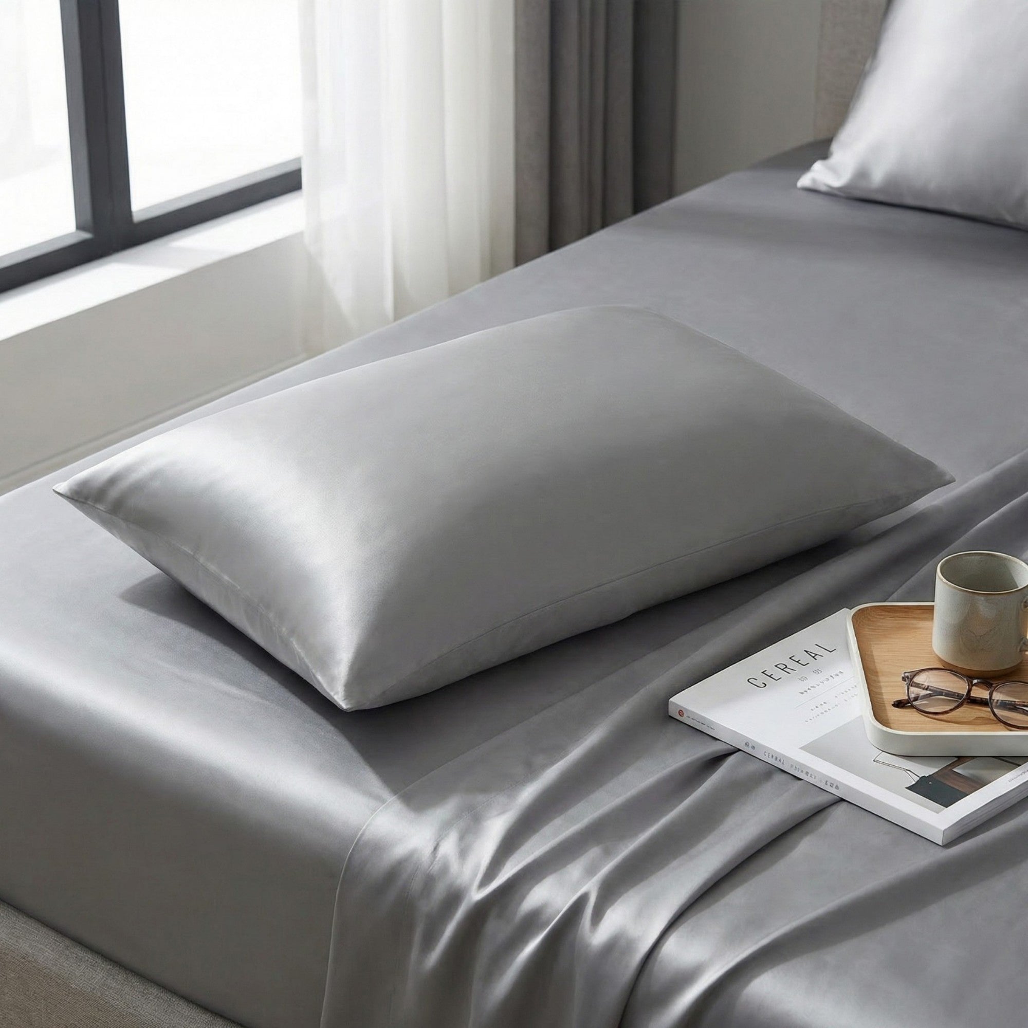 Anna-Kaci 2-Pack Solid Pillowcases with Envelope Closure Decorative Sleep Cover Set 18.9x29in
