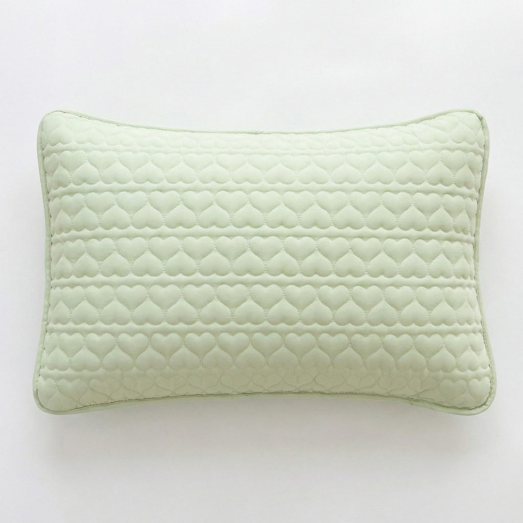 Anna-Kaci paquete de 2 fundas de almohada acolchadas con diseño de corazón con cierre tipo sobre, juego de fundas decorativas para dormir de 48 x 74 cm