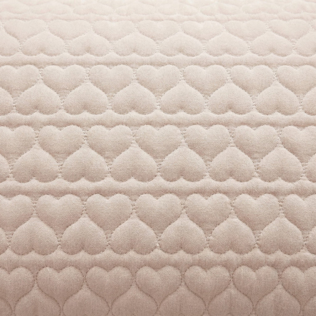 Anna-Kaci 2-Pack Heart Quilted Pillowcases with Envelope Closure Decorative Sleep Cover Set 18.9x29in