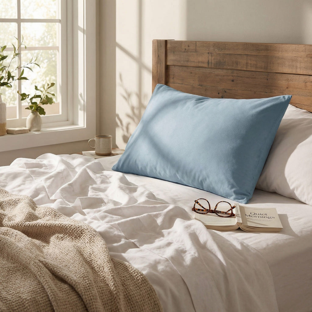 Anna-Kaci 2-Pack Solid Color Pillowcases with Envelope Closure Decorative Sleep Cover Set 18.9x29in