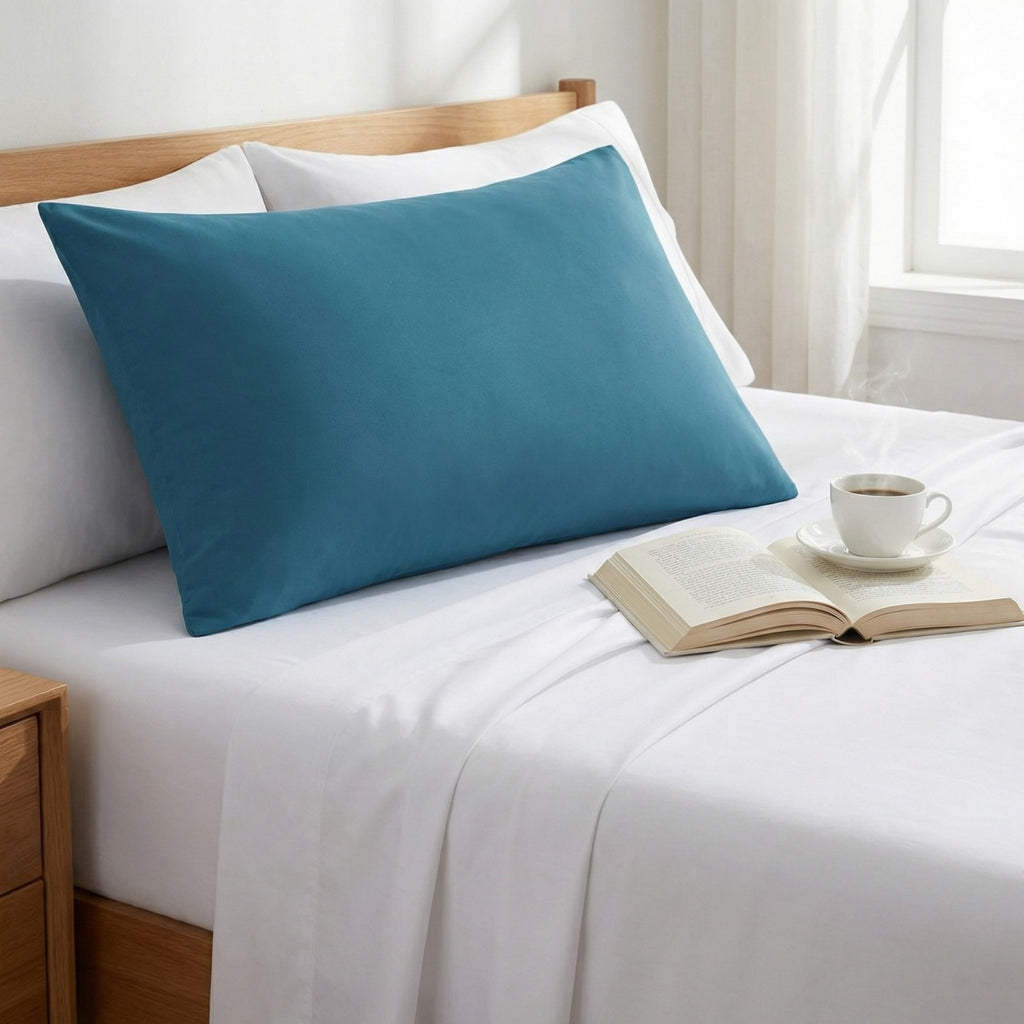 Anna-Kaci 2-Pack Solid Color Pillowcases with Envelope Closure Decorative Sleep Cover Set 18.9x29in