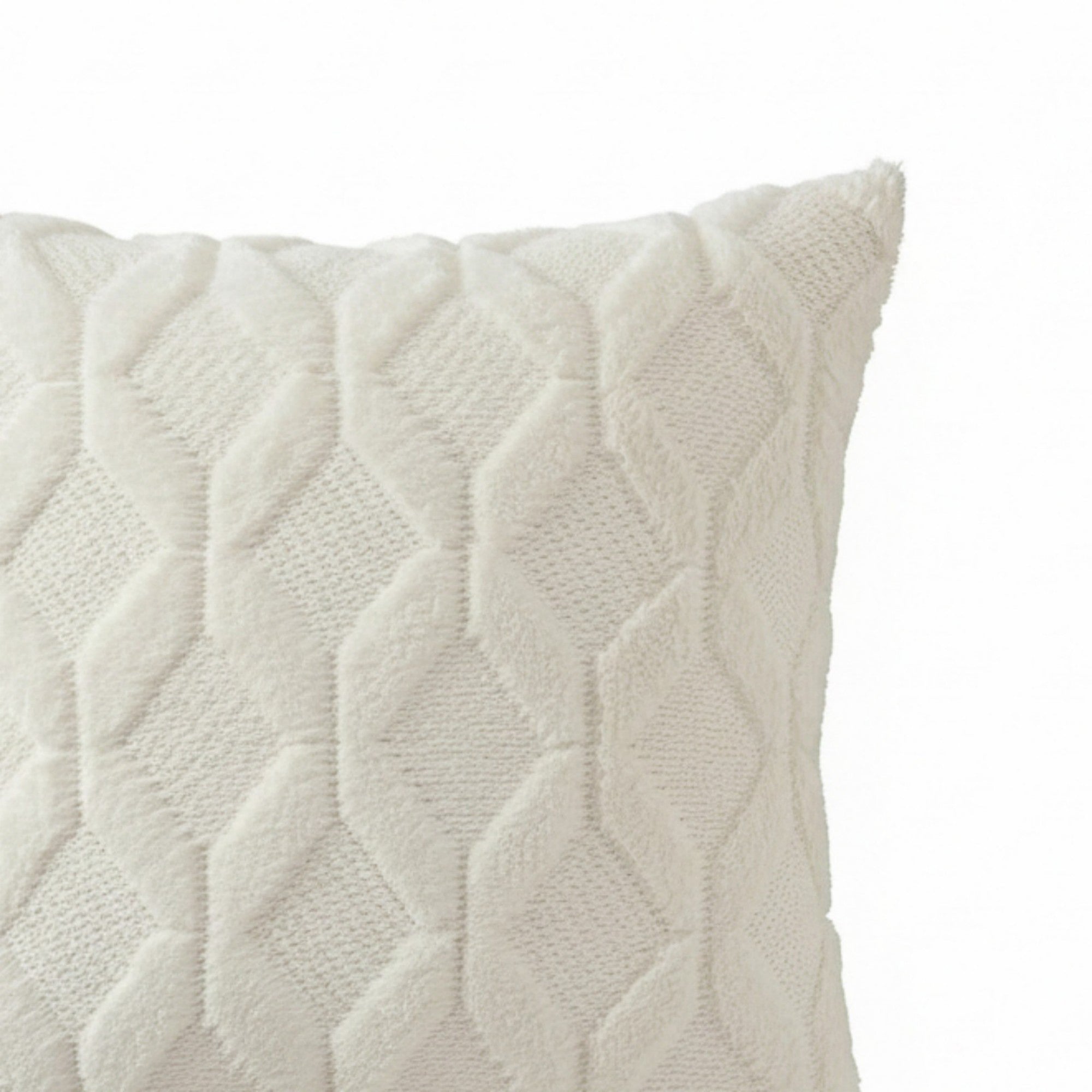 Anna-Kaci Cable Textured Pillow Cover Decorative Square Cushion Case Single Piece 17.7x17.7in