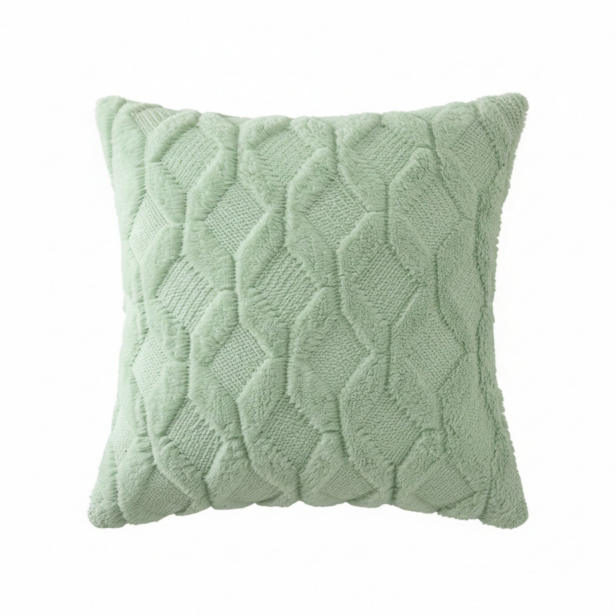 Anna-Kaci Cable Textured Pillow Cover Decorative Square Cushion Case Single Piece 17.7x17.7in