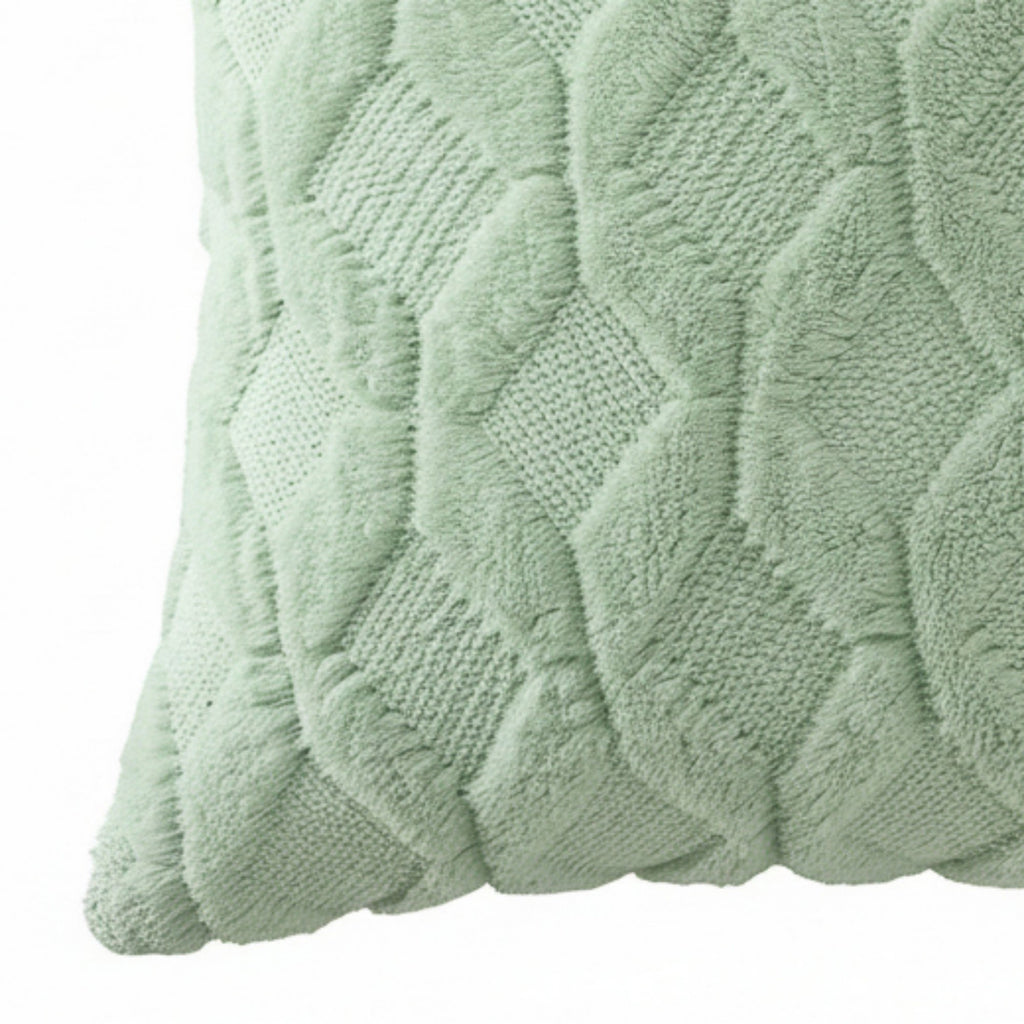 Anna-Kaci Cable Textured Pillow Cover Decorative Square Cushion Case Single Piece 17.7x17.7in