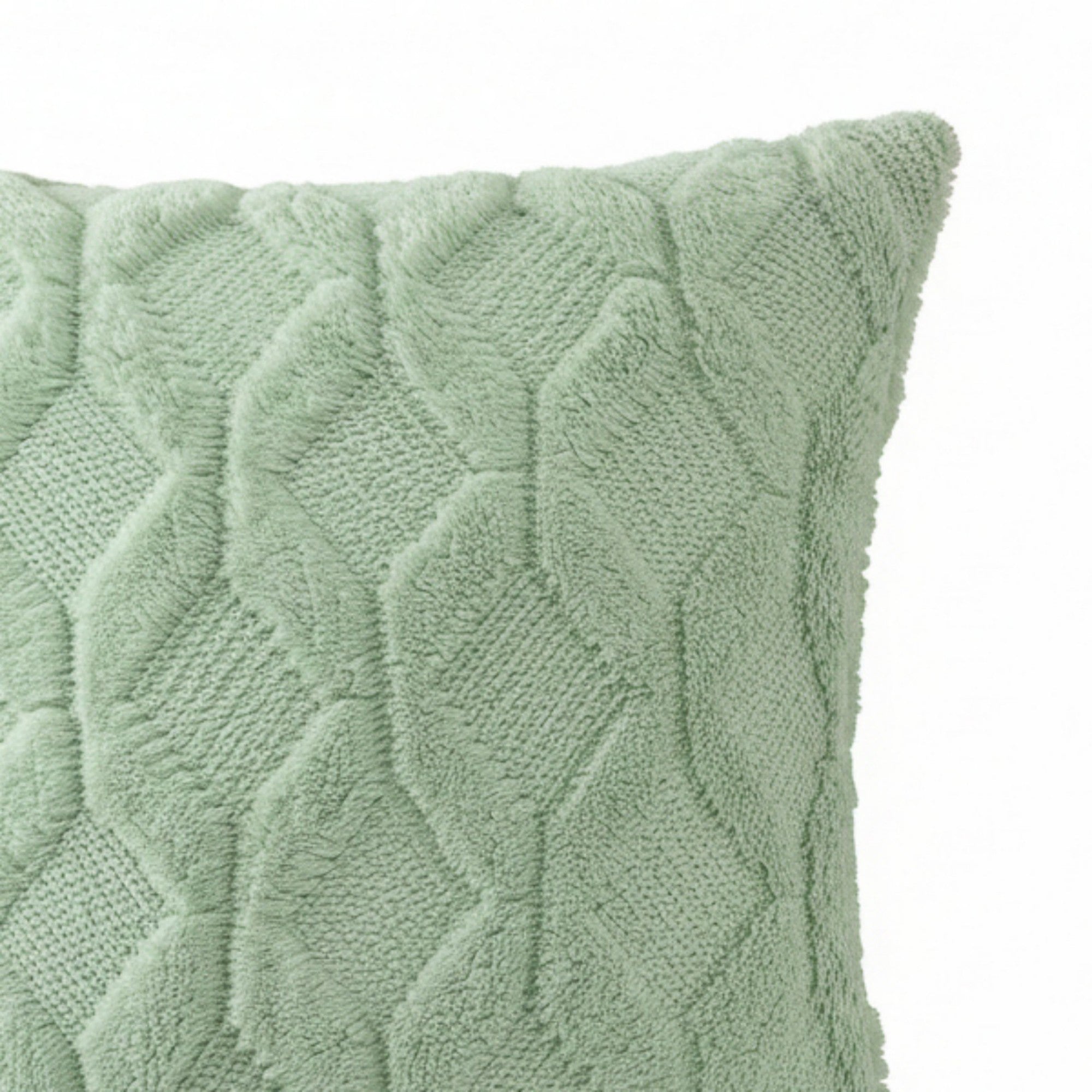 Anna-Kaci Cable Textured Pillow Cover Decorative Square Cushion Case Single Piece 17.7x17.7in