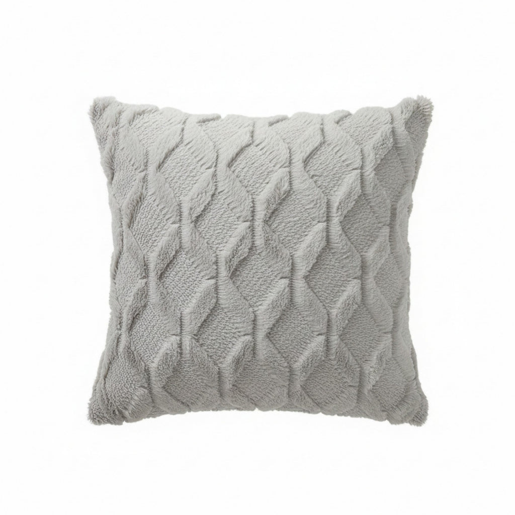 Anna-Kaci Cable Textured Pillow Cover Decorative Square Cushion Case Single Piece 17.7x17.7in