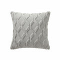 Anna-Kaci Cable Textured Pillow Cover Decorative Square Cushion Case Single Piece 17.7x17.7in