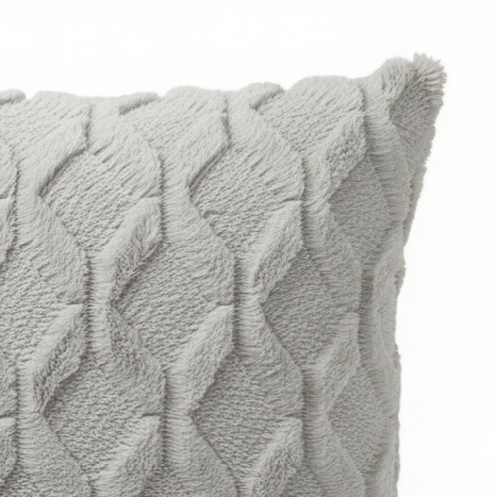Anna-Kaci Cable Textured Pillow Cover Decorative Square Cushion Case Single Piece 17.7x17.7in