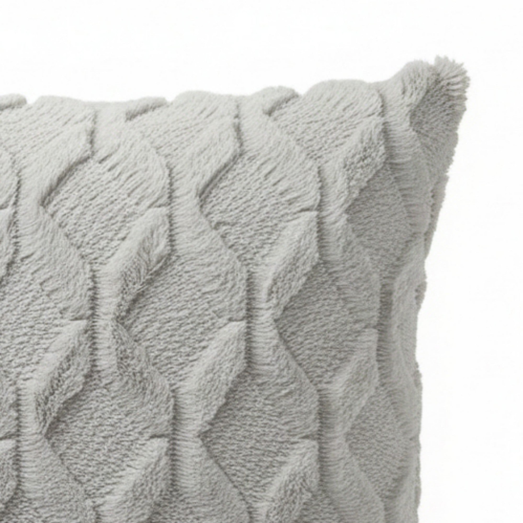 Anna-Kaci Cable Textured Pillow Cover Decorative Square Cushion Case Single Piece 17.7x17.7in