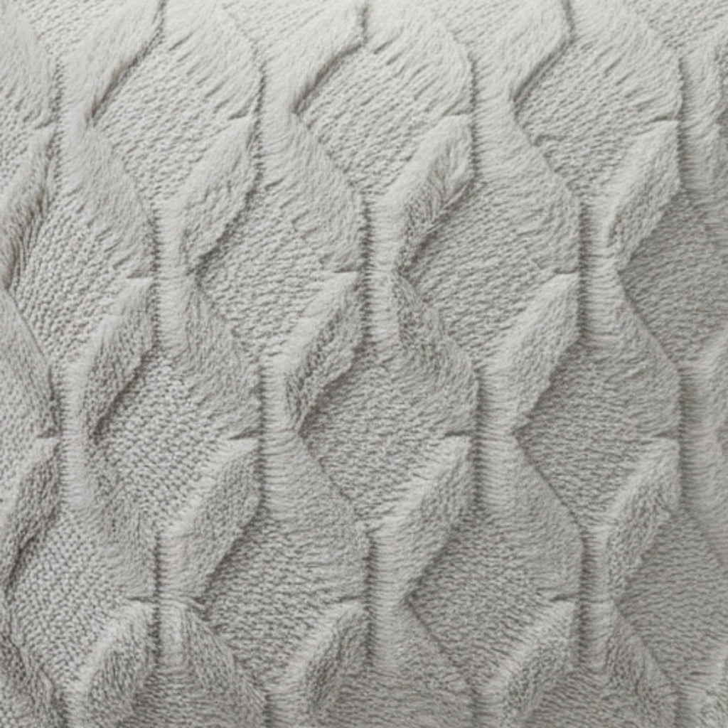 Anna-Kaci Cable Textured Pillow Cover Decorative Square Cushion Case Single Piece 17.7x17.7in
