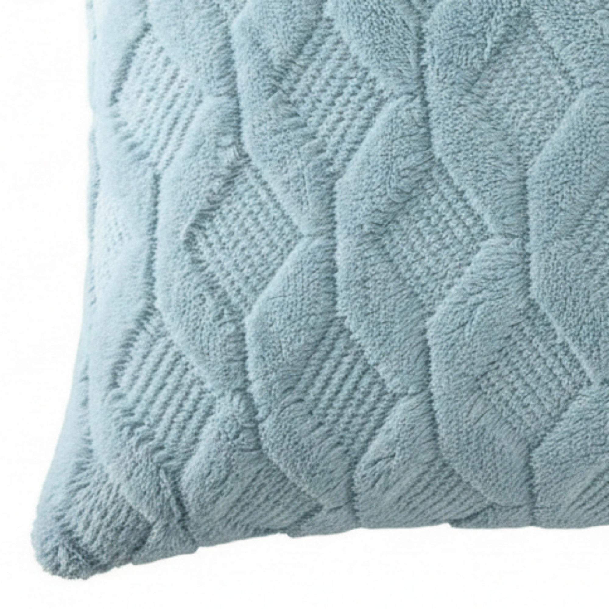 Anna-Kaci Cable Textured Pillow Cover Decorative Square Cushion Case Single Piece 17.7x17.7in