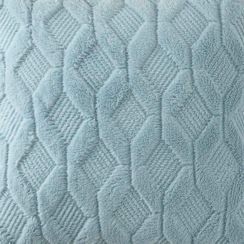 Anna-Kaci Cable Textured Pillow Cover Decorative Square Cushion Case Single Piece 17.7x17.7in